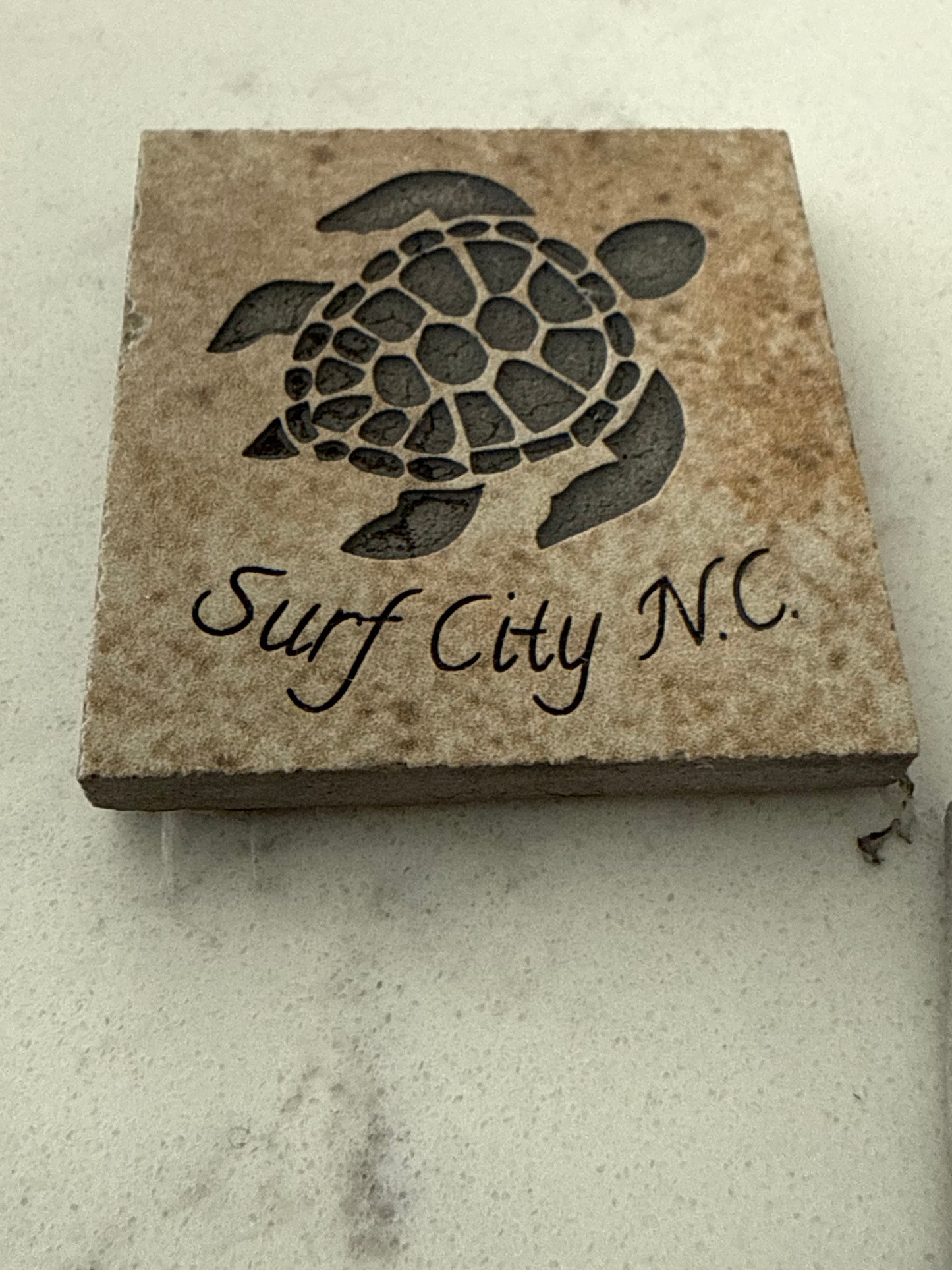 Ceramic engraved fridge magnet