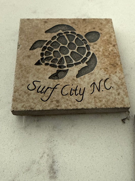 Ceramic engraved fridge magnet