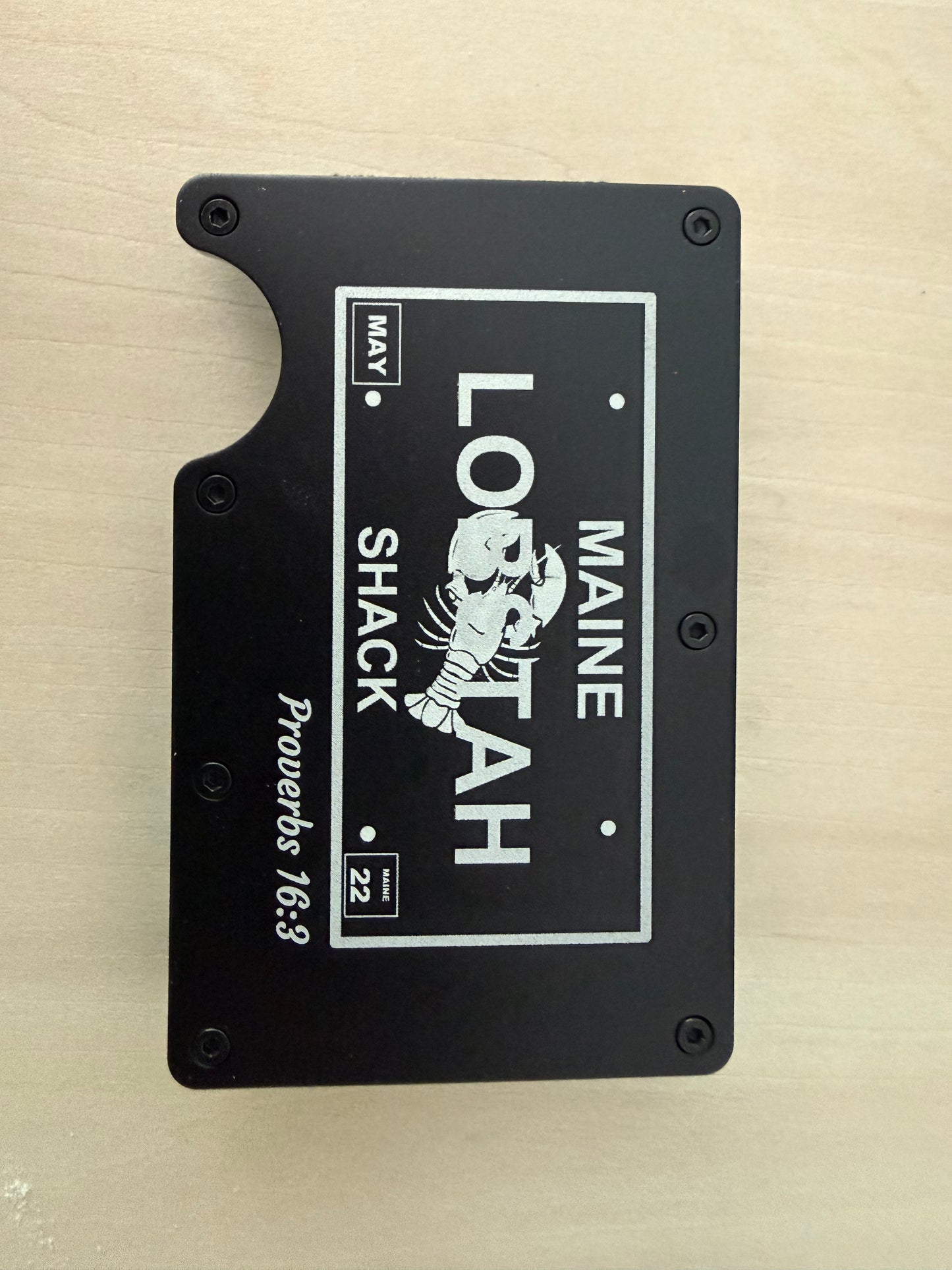Engraved Aluminum Credit Card Holder