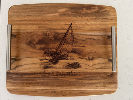 Custom Engraved Tray Acacia